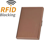 EASTNIGHTS RFID Credit Card Holder Metal Wallet Stainless Steel Credit Card Protector Case Business Card Holder for Men or Women