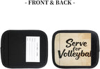 2 Pack Luggage Handle Wrap with Travel Tags - Non-Slip Protective Cover Soft Handle Grips Covers for Suitcase(Vintage Serve for Volleyball)