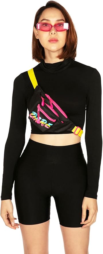 Tipsy Elves Black DARE Fanny Pack (Size One Size, Black)