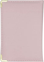 Missmore PU Leather Passport Cover with Gold USA Logo Printed for Travel (Pink)