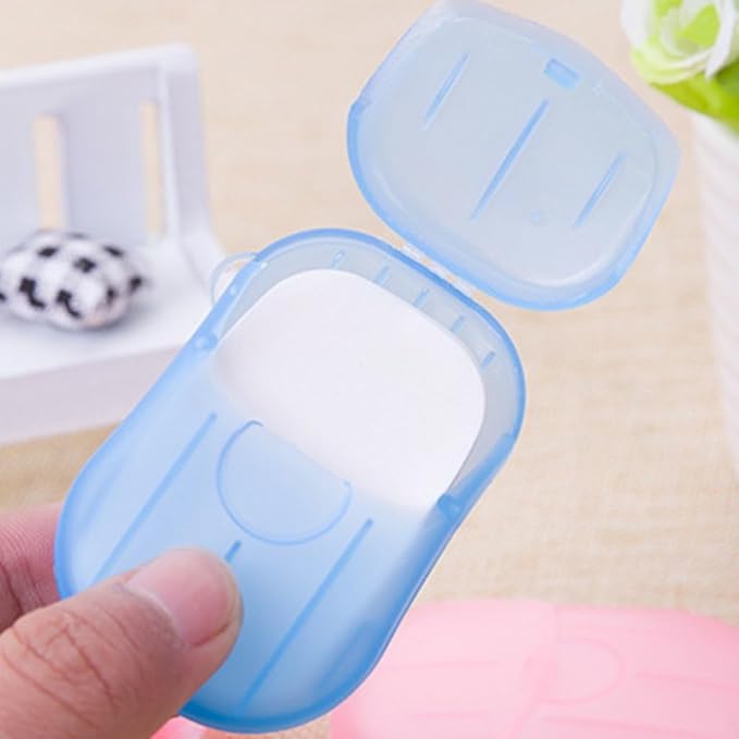 6Pcs Colorful Soap Sheets for Traveling,Portable Soap Paper, Effectively Cleans Stains, Suitable for BBQ, Camping, Hiking, Traveling，Personal Care， Camping Soap and Shampoo