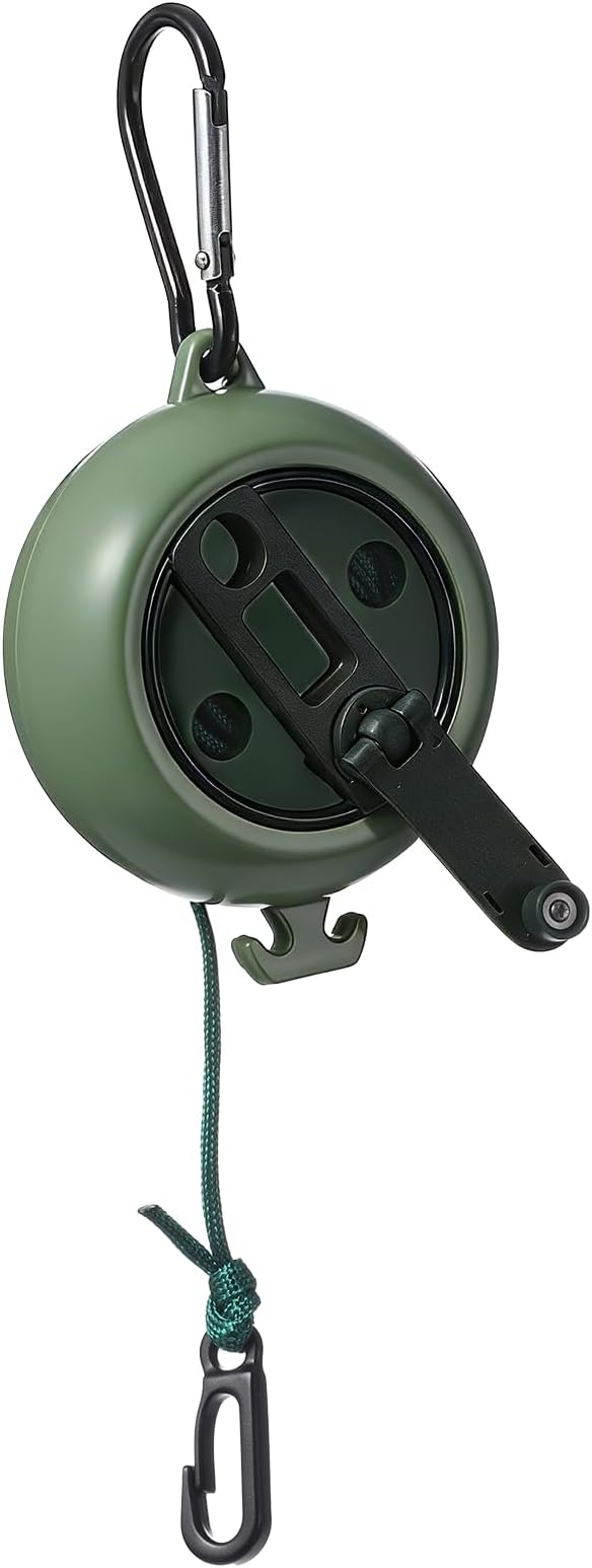 33ft Portable Travel Clothesline Cord, Retractable Adjustable Outdoor Camping Laundry Drying Rope Tree Stand Rope Equipment Accessories for Hotel Trip Cruise Ships
