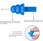 100 Pair Reusable Soft Silicone Ear Plugs Waterproof - Washable Ear Plugs for Swimming Music Concerts Construction Shooting Hunting Motor Sports Hunting Movie Earplugs for Sleeping Noise Cancelling