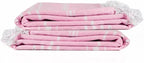 Cotton Turkish Beach Towel with Towels Oversized 36"x72" Pool Absorbent Extra Large Quick Dry Sand Travel Towel (Peony Plush, 2 Pack)