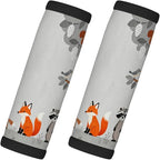 2 Pack Luggage Handle Wrap with Travel Tags - Non-Slip Protective Cover Soft Handle Grips Covers for Suitcase(Cute Forest Animals)