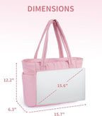 Wandering Nature Puffer Tote Bag with Cup Holder & Laptop Compartment & Trolley Sleeve for Travel, Work, Nurse, Women