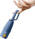 erised's bifrost Mini Travel Folding Umbrella with Carabiner Handle for Women Men Kids/Lightweight Portable Compact/Small Parasol/UV Protection/UPF50+/6Ribs/Sun Rain/Fits in Pocket Car Purse
