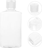OSALADI 5pcs 100ml Travel Lotion Bottles with Flip Cap, Portable Refillable Plastic Squeeze Containers for Toiletries and Cosmetics