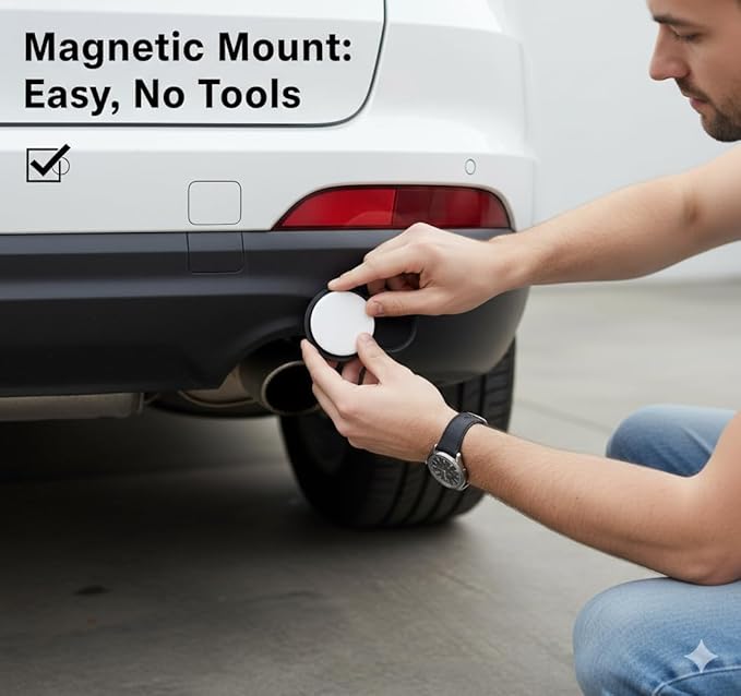 Real-Time Vehicle Tracker with Magnetic Mount, Compatible with Apple Find My (iOS Only)