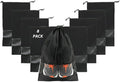 8 Pack Large Shoes Bag, Travek Shoes Bag Organizer for Home, Outdoor, Sports, Golf, Travel, Gem (Black)
