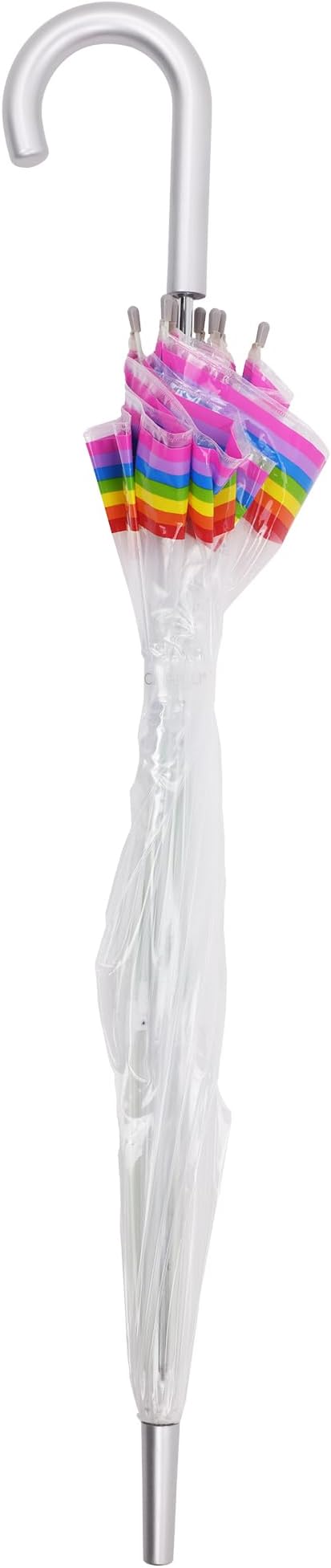 Capelli New York Adult Umbrella, Clear Umbrella for Rainy Days, Travel Essentials, Must-Have College Dorm Essentials