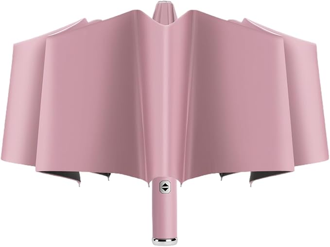 Maizoon Folding Umbrella with Led Flashlight 10 Ribs Fiberglass Frame Auto Open Close Waterproof UV Resistant Rotation Handle