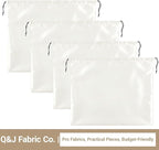 Q&J Fabric Co. 4 Pack Satin Dust Bag 15.7x19.7 inch + 19.7x23.6 inch Beige 100% Polyester Silk Bag Purse Dust Bag Shoe Bags for Closet Purse Protector Bag Dust Covers for Purses