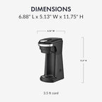 Newhouse Single Serve Coffee Maker compatible with K-cups Water Reservoir, Versatile Ground Coffee & K-Cup Compatibility, Adjustable Tray for Travel Mugs