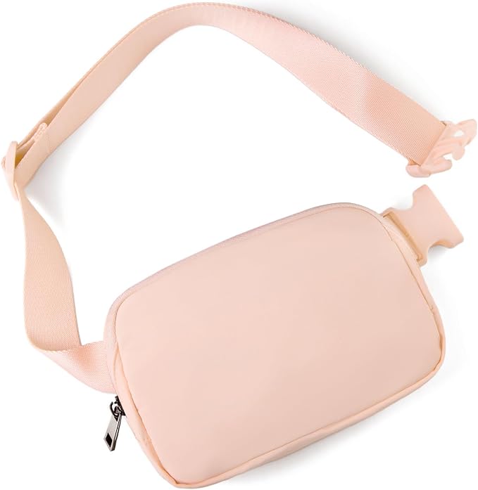 Belt Bag Fanny Pack Crossbody Bags for Women Fashion Waist Packs with Adjustable Strap Gifts for Women Men Teen Girls (Coral Pink)