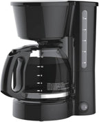 Coffee Maker, 12 Cup Drip Coffee Machine with Glass Carafe, Compatible with Ground&Tea Leaves – Portable Small Cafetera for Home, Office, Travel & Camping-Black