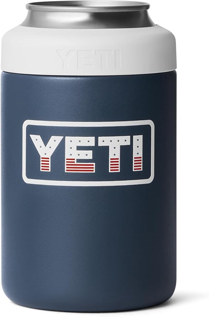 YETI Rambler 12 oz. Colster Can Insulator for Standard Size Cans, Navy/White/Badge