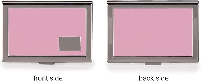 EASTNIGHTS RFID Credit Card Holder Metal Wallet Stainless Steel and Pu Leather Credit Card Protector Case (pink)