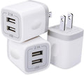 USB Plug, USB Wall Charger 3 Pack, GiGreen Dual Port Electrical Plug Wall Outlet Charger Cube 5V 2.1A Charging Block Compatible iPhone 16 15 14 13 12 11 X,Samsung S25 S24 S23 S20 S10 S9 Note20,LG,Moto