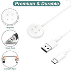 Kissmart Charger for Google Pixel Watch 2 & 3, Replacement USB-A/C Charging Cable Cord for Smart Watch (3.3ft/1m) (White)