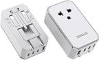 EPICKA Air 40W Universal Travel Adapter, PD Fast Charging International Power Adapter with 1 AC & 4 USB Ports, Worldwide Compact Travel Essentials for USA/EU/UK/AUS(White, Not a Voltage Converter)