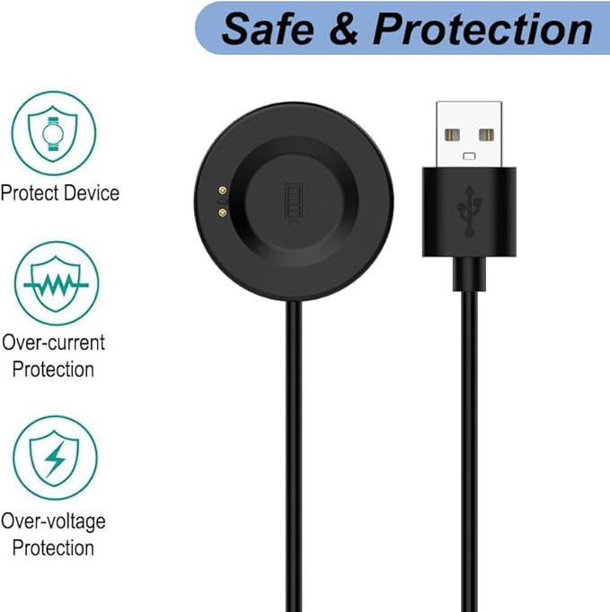 Charger for iTECH Fusion 2/3, Replacement USB Charging Cable Dock for iTech Fusion 2/3 Smart Watch (3.3ft/1m)