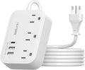 Italy Travel Plug Adapter, Type L Adapter for Travel with 3 Outlets 3 USB Ports (1 USB-C 3.4A), 3ft Wrapped Around Extension Cord, Power Adaptor for US to Italy Chile Rome Uruguay Milan Libya