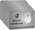 SaiTech IT 10 Pack RFID Blocking Card Protect Your Entire Wallet, Purse and Cards from NFC Contactless Theft Wallet for Men & Women - PL Silver