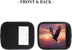 Animal Eagle Sky 2 Pack Luggage Handle Wrap Set of Neoprene Luggage Tags for Suitcases Bag Strap Wrap Cover Travel Airplane Accessories Covers Markers Sleeve Grips Identifiers Cruise