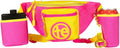 Tipsy Elves Pink Lemonade Fanny Pack w/Drink Holder - Retro Neon Adjustable Belt Waist Packs - Secure Zipper Pocket for Storing Essentials