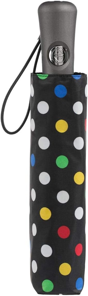 totes Portable Umbrella for Travel – Compact for Car, Backpack and Purse – Windproof, Strong, UV Sun Protection, Water-Repellant, Foldable On-the-Go Umbrella with Auto Open/Close