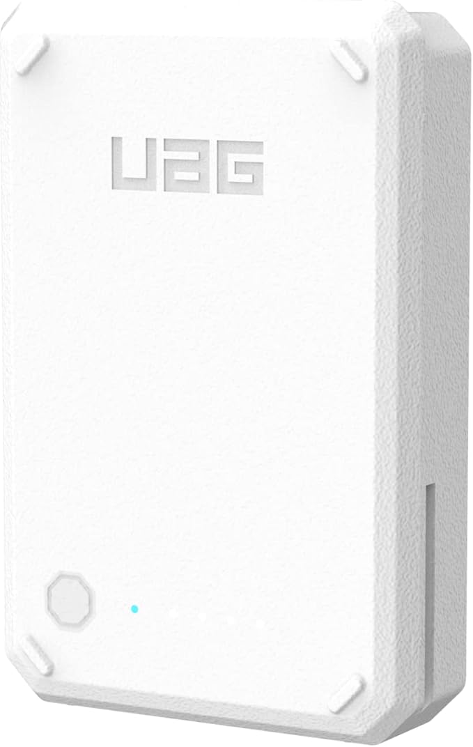 URBAN ARMOR GEAR UAG Workflow Rechargeable Battery Pack 5000mAh Healthcare White/Gray, External Hot-swappable Charger Compatible with iPhone 14/13/12/12 Pro/SE/8 Workflow Cases