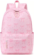 LOIDOU Backpack for Girls School Backpacks Bookbags for Elementary Middle School Women Laptop Backpacks (Bow Tie Pink, L-17)