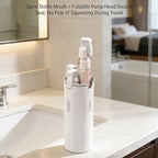 BOMPOW 4-in-1 Travel Bottles Set, Leak-Proof Refillable Containers Dispensers Labels Portable Toiletry Organizer Cup for Shampoo, Lotion, Soap