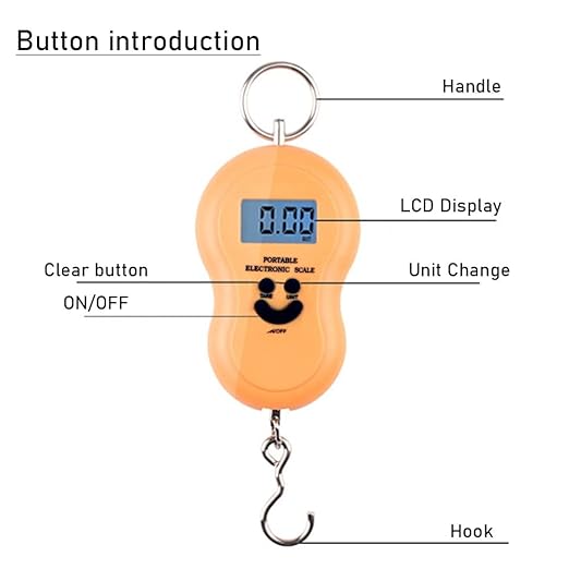 50Kg Mini Digital Scale for Fishing Luggage Travel Weighting Kitchen Steelyard Hanging Electronic Hook