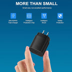 25W Super Fast Charger Type C Wall/Car Charger Combo Kit for Samsung Galaxy S26 S25 S24 S23 S22 S21 Ultra Plus A53 A52 A14 A25 A42 A32 Xcover 7 6 iPhone 17 16 15 Pro Max Pixel 10 9 8 Moto USB C Cable