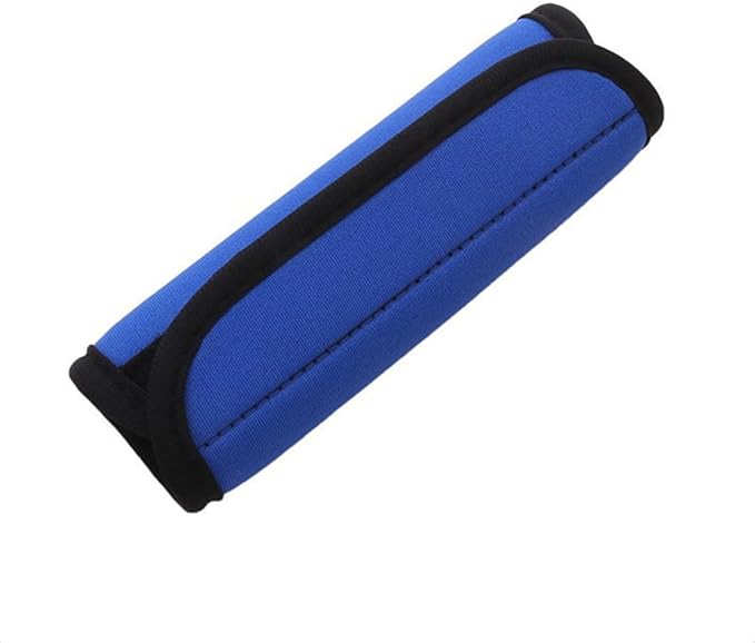 Generic 1Pair Luggage Handle Wrap with Luggage Tag, Suitcase Handle Cover for Easy Identification, Travel Bag Accessory Set,Blue