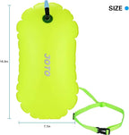 JOTO 2 Pack Swim Buoy Float for Open Water, Swimming Belt Bubble Safety Float with Adjustable Waist, Snorkeling, Swim Training, Triathletes, Kayaking