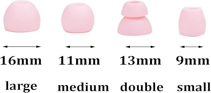 Replacement Eartips Silicone Earbuds Buds Set for Powerbeats Pro Beats Wireless Earphone Headphones,4 Pair (Pink)