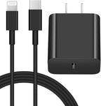 i Phone 14 13 12 Fast Charger 20W PD USB C Wall Charger with 6FT Fast Charging Cable for iPhone 14/14 Pro/14 Pro Max/14 Plus/13/12/11/Pro/Pro Max/Mini/Xs Max/X, iPad - Black