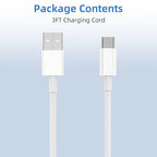 2Pack 3FT USB A to USB C Cable for iPhone 17 16 15 Charger Cord, for Apple 17 16 15/Pro/Pro Max/Plus Type C Cord, for iPad Pro 12.9/11, Air 5th/4th Gen, Car Charger Carplay Charging Cable