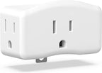 ETL Listed 3 Prong to 2 Prong Grounded Adapter, FiiMan 3 Pin to 2 Pin Polarized Plug Extender Power Strip Triple Outlet Converter, 3-Sided Outlets Wall Plug Splitter for Household Appliances,White(2)