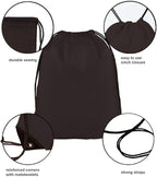 JohahaTim Drawstring Backpack Bulk 20 Pcs Draw String Bags DIY Gym Sports Traveling Yoga Cinch Bag Sackpack Drawstring (Black)