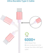 Fast USB Car Charger for Samsung Galaxy A56/A55/A54/A53/A50/A17/A16/A15/A14/S26/S25/S24/S23/S22 Plus/Ultra/Note 20/A21/A31/A51 Quick Charge 3.0 Dual USB Rapid Car Charger with Type C Cable 3.3ft-Pink