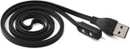 Kissmart Charger for Pebble 2, Pebble Time Round, Replacement Charging Cable Cord Charger for Smart Watch (Black)
