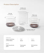 RECAFIMIL 2-in-1 Cold Brew Dripper Cold Brew Coffee Maker,Ice Drip Coffee Maker 300ml - Coffee maker for cold brewed coffee and tea, coffee maker for cold extraction