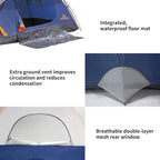 ASFANES Sundome Camping Tent with Rainfly, 2/4/6/10 Person Tent Sets Up in 10 Mins, Weatherproof Shelter for Camping, Festivals, Backyard, Sleepovers, & More