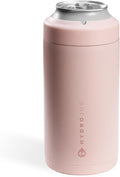 HydroJug Standard Can Cooler - 2-in-1 Insulated Can Cooler Cup - Stainless Steel Can Holder with Non-Slip Rubber Base - Screw-Top Lid - Dishwasher Safe - 16oz, Dusty Rose