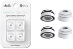 Premium Multi-Flange Eartips for Galaxy Buds3 Pro (White, Medium) – Always Fits, Never Slips