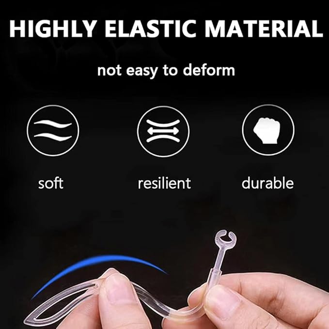 2 Pairs Ear Hooks Compatible with AirPods 3rd Generation [Multi-Dimensional Adjustable] Accessories Compatible with AirPods Pro AirPods 3 2 1 Gen(Transparent+Black)